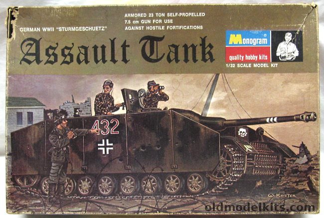 Monogram 1/32 German WWII Sturmgeschuetz IV L/48 Assault Tank, 6861 plastic model kit